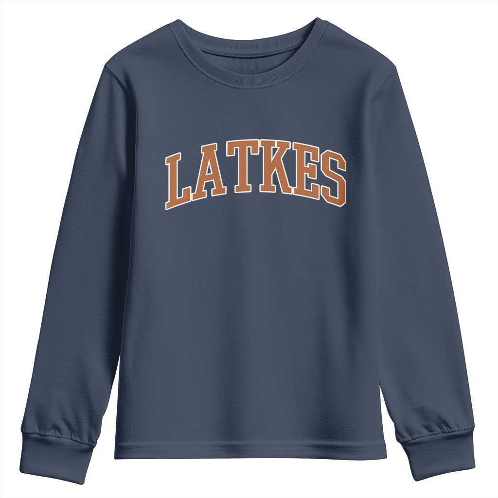 Latkes Youth Sweatshirt Funny Hanukkah Gift Jewish Holiday Food Apparel - Wonder Print Shop