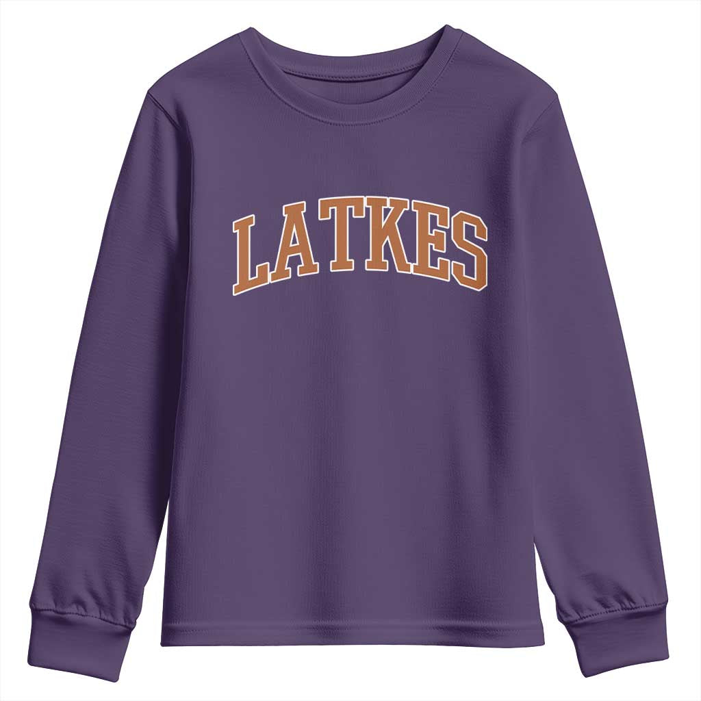 Latkes Youth Sweatshirt Funny Hanukkah Gift Jewish Holiday Food Apparel - Wonder Print Shop