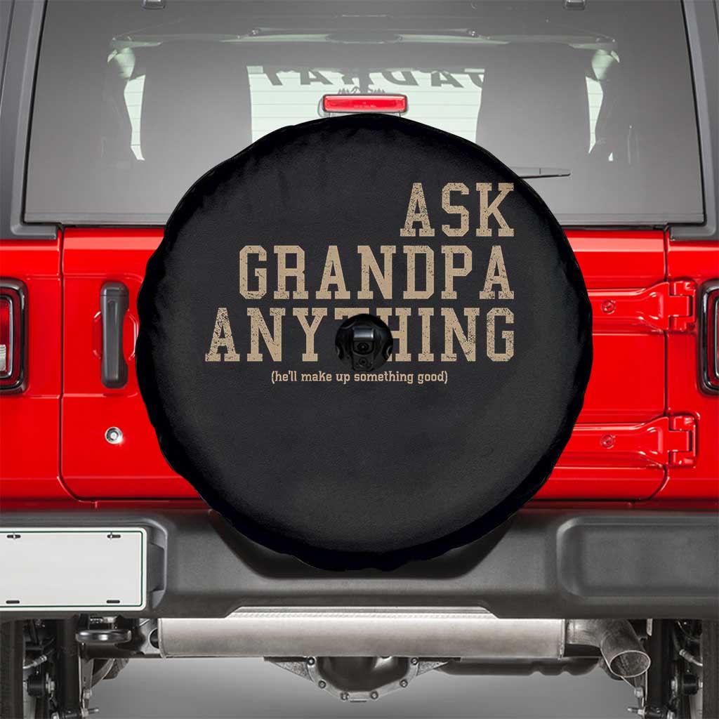 Funny Grandpa Spare Tire Cover Ask Grandpa Anything Fathers Day Gift - Wonder Print Shop