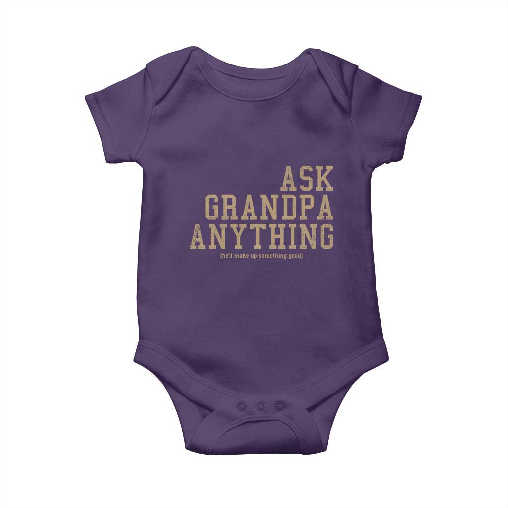 Funny Grandpa Baby Onesie Ask Grandpa Anything Fathers Day Gift - Wonder Print Shop