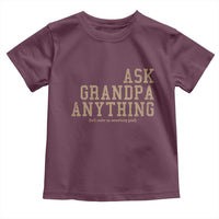 Funny Grandpa Toddler T Shirt Ask Grandpa Anything Fathers Day Gift - Wonder Print Shop