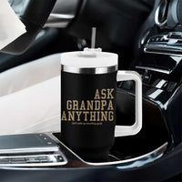 Funny Grandpa Tumbler With Handle Ask Grandpa Anything Fathers Day Gift - Wonder Print Shop