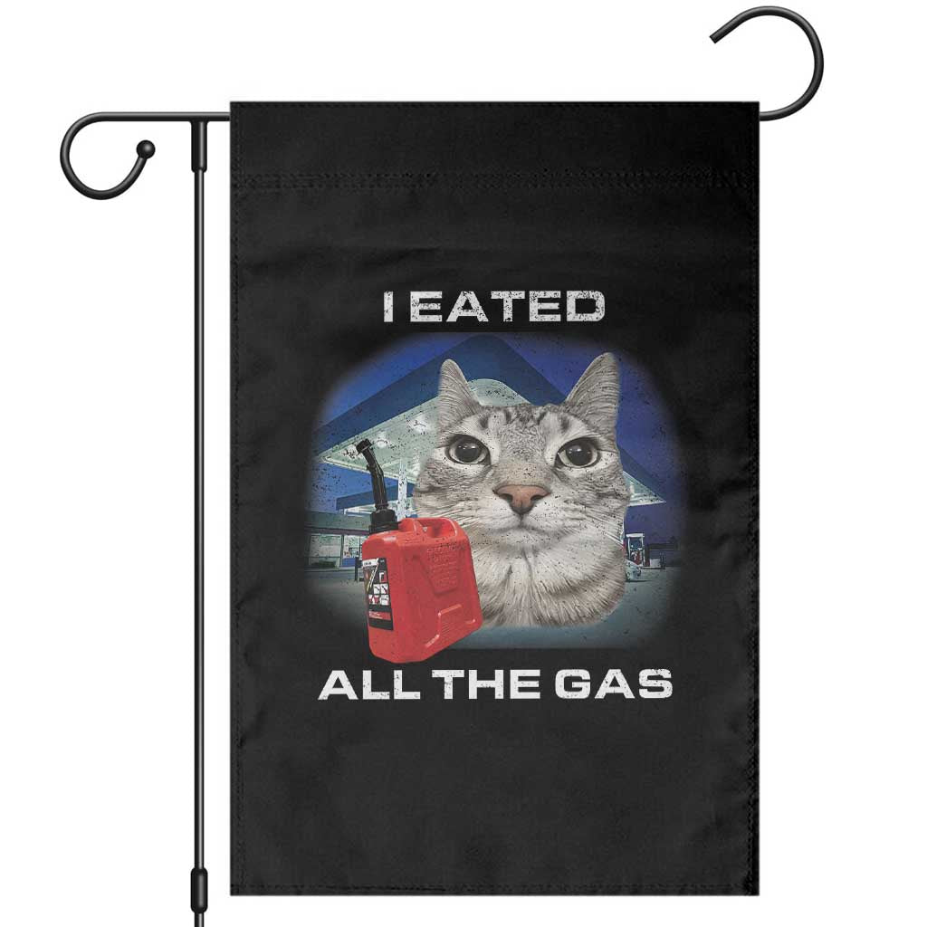 Sarcastic Cat Meme Garden Flag Funny Retro I Eated All The Gas Gen Z Humor - Wonder Print Shop