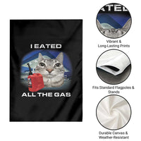 Sarcastic Cat Meme Garden Flag Funny Retro I Eated All The Gas Gen Z Humor - Wonder Print Shop