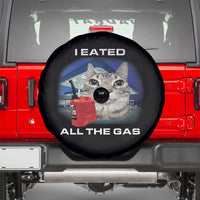 Sarcastic Cat Meme Spare Tire Cover Funny Retro I Eated All The Gas Gen Z Humor - Wonder Print Shop