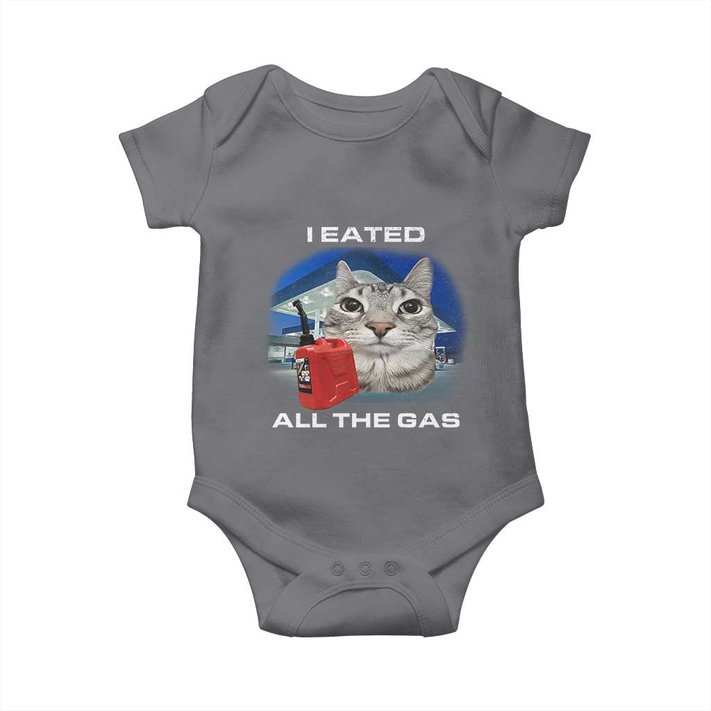 Sarcastic Cat Meme Baby Onesie Funny Retro I Eated All The Gas Gen Z Humor - Wonder Print Shop