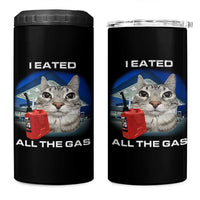 Sarcastic Cat Meme 4 in 1 Can Cooler Tumbler Funny Retro I Eated All The Gas Gen Z Humor - Wonder Print Shop