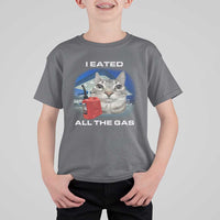 Sarcastic Cat Meme T Shirt For Kid Funny Retro I Eated All The Gas Gen Z Humor - Wonder Print Shop