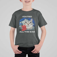 Sarcastic Cat Meme T Shirt For Kid Funny Retro I Eated All The Gas Gen Z Humor - Wonder Print Shop