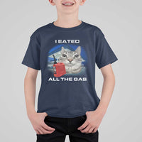 Sarcastic Cat Meme T Shirt For Kid Funny Retro I Eated All The Gas Gen Z Humor - Wonder Print Shop