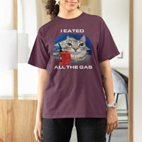Sarcastic Cat Meme T Shirt For Women Funny Retro I Eated All The Gas Gen Z Humor - Wonder Print Shop