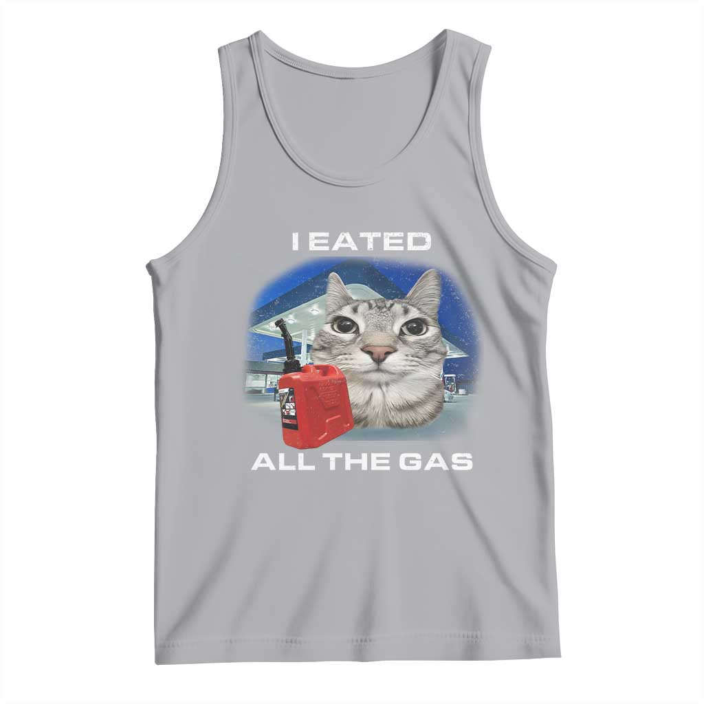 Sarcastic Cat Meme Tank Top Funny Retro I Eated All The Gas Gen Z Humor - Wonder Print Shop