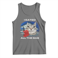 Sarcastic Cat Meme Tank Top Funny Retro I Eated All The Gas Gen Z Humor - Wonder Print Shop