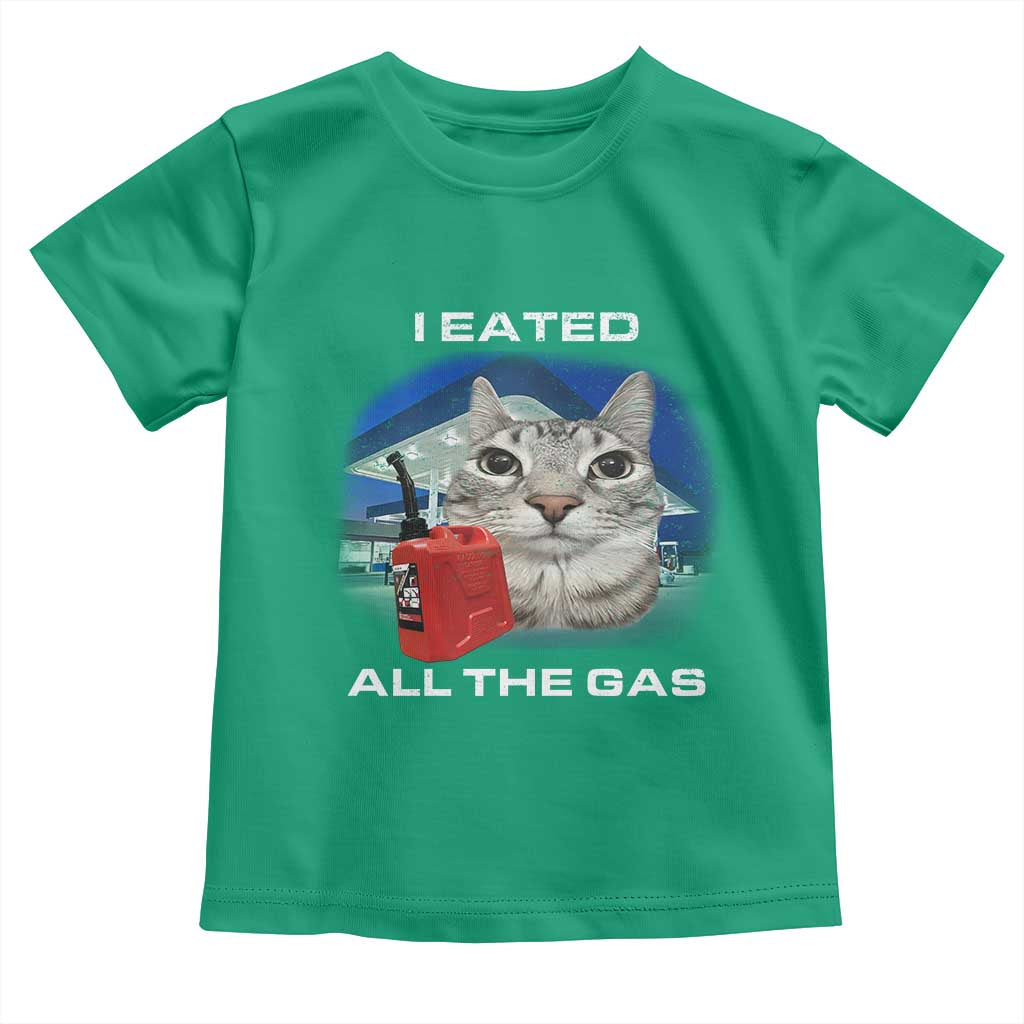 Sarcastic Cat Meme Toddler T Shirt Funny Retro I Eated All The Gas Gen Z Humor - Wonder Print Shop