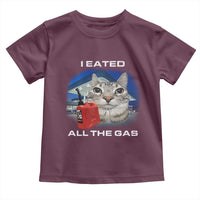 Sarcastic Cat Meme Toddler T Shirt Funny Retro I Eated All The Gas Gen Z Humor - Wonder Print Shop