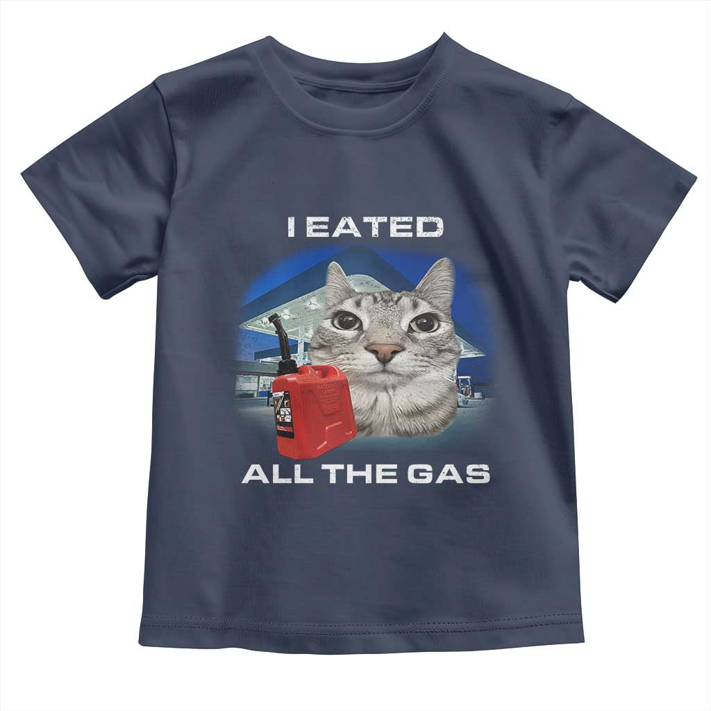Sarcastic Cat Meme Toddler T Shirt Funny Retro I Eated All The Gas Gen Z Humor - Wonder Print Shop