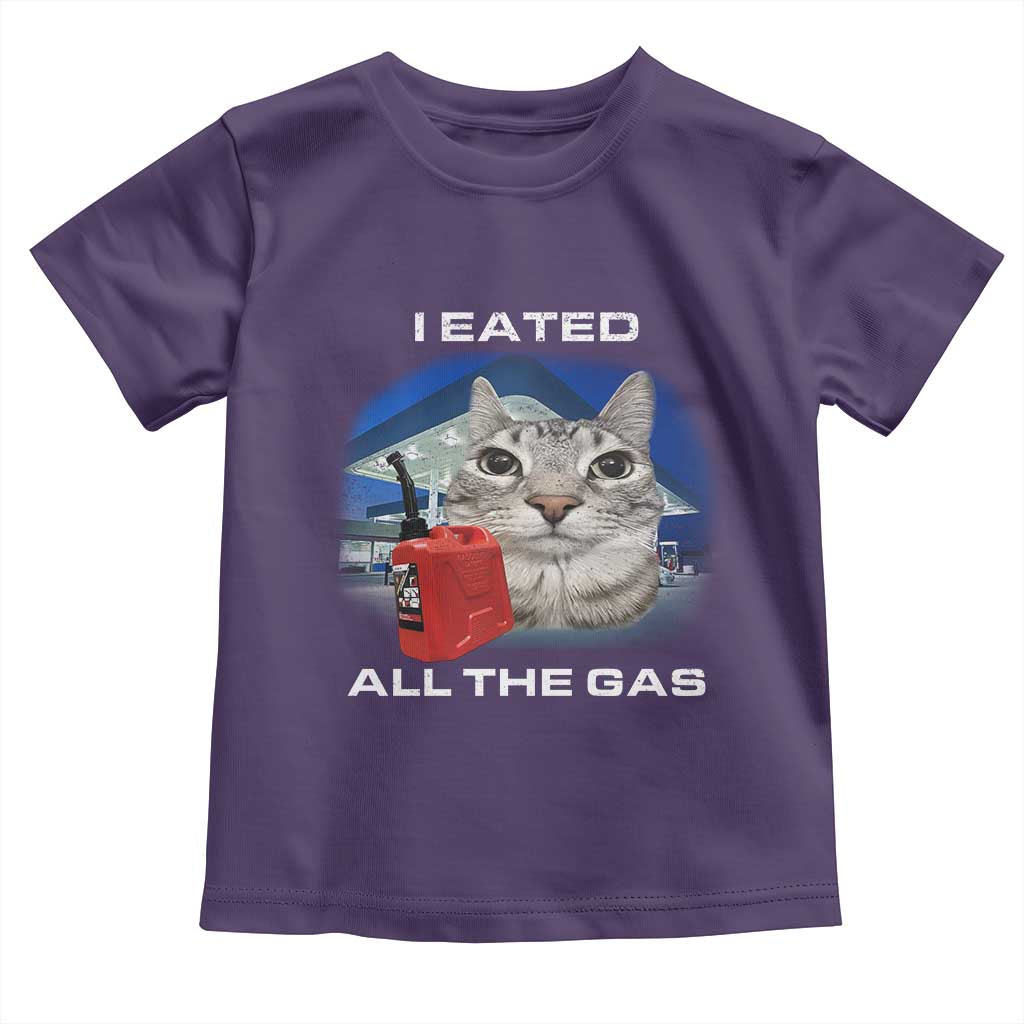 Sarcastic Cat Meme Toddler T Shirt Funny Retro I Eated All The Gas Gen Z Humor - Wonder Print Shop