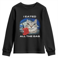 Sarcastic Cat Meme Youth Sweatshirt Funny Retro I Eated All The Gas Gen Z Humor - Wonder Print Shop