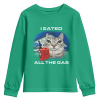 Sarcastic Cat Meme Youth Sweatshirt Funny Retro I Eated All The Gas Gen Z Humor - Wonder Print Shop