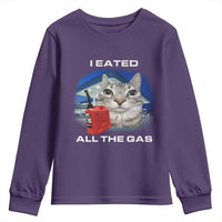 Sarcastic Cat Meme Youth Sweatshirt Funny Retro I Eated All The Gas Gen Z Humor - Wonder Print Shop