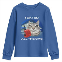 Sarcastic Cat Meme Youth Sweatshirt Funny Retro I Eated All The Gas Gen Z Humor - Wonder Print Shop