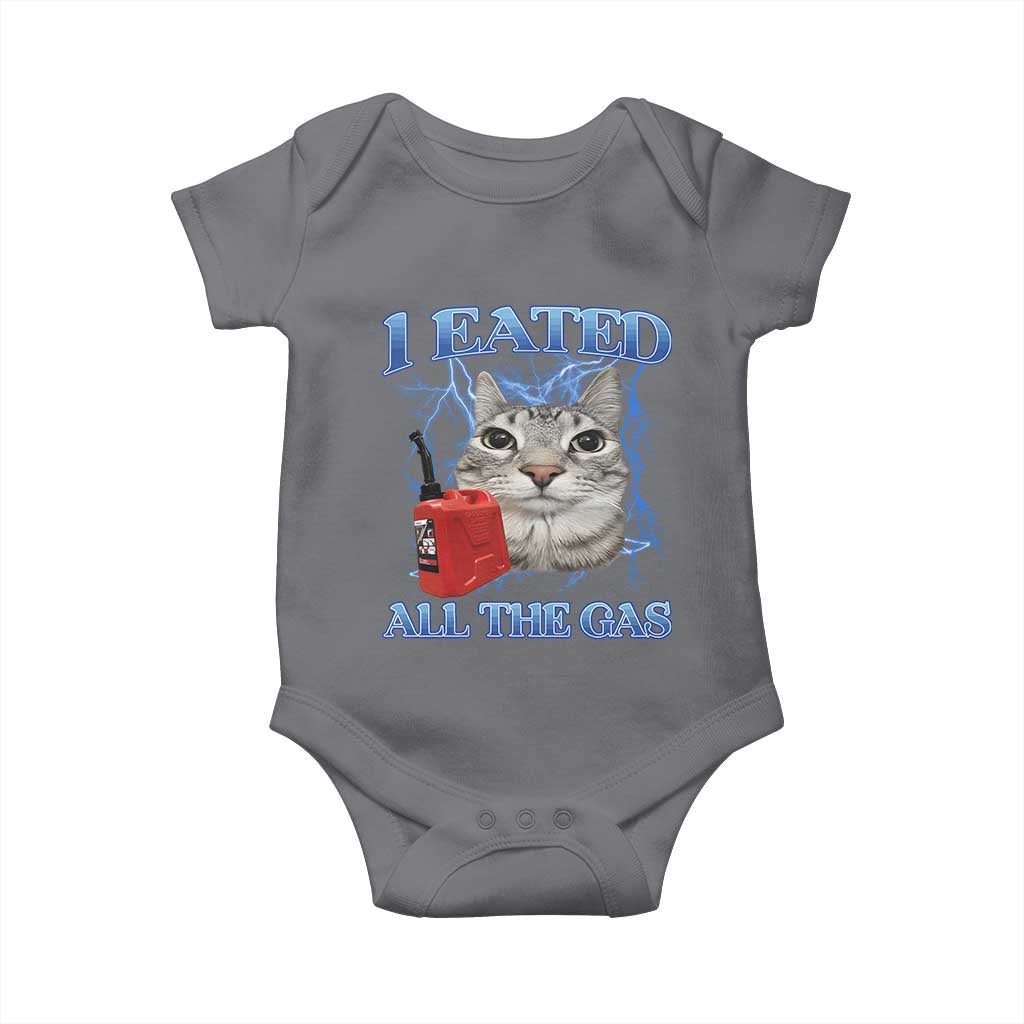 Sarcastic Cat Meme Baby Onesie I Eated All The Gas Gen Z Humor Bootleg - Wonder Print Shop