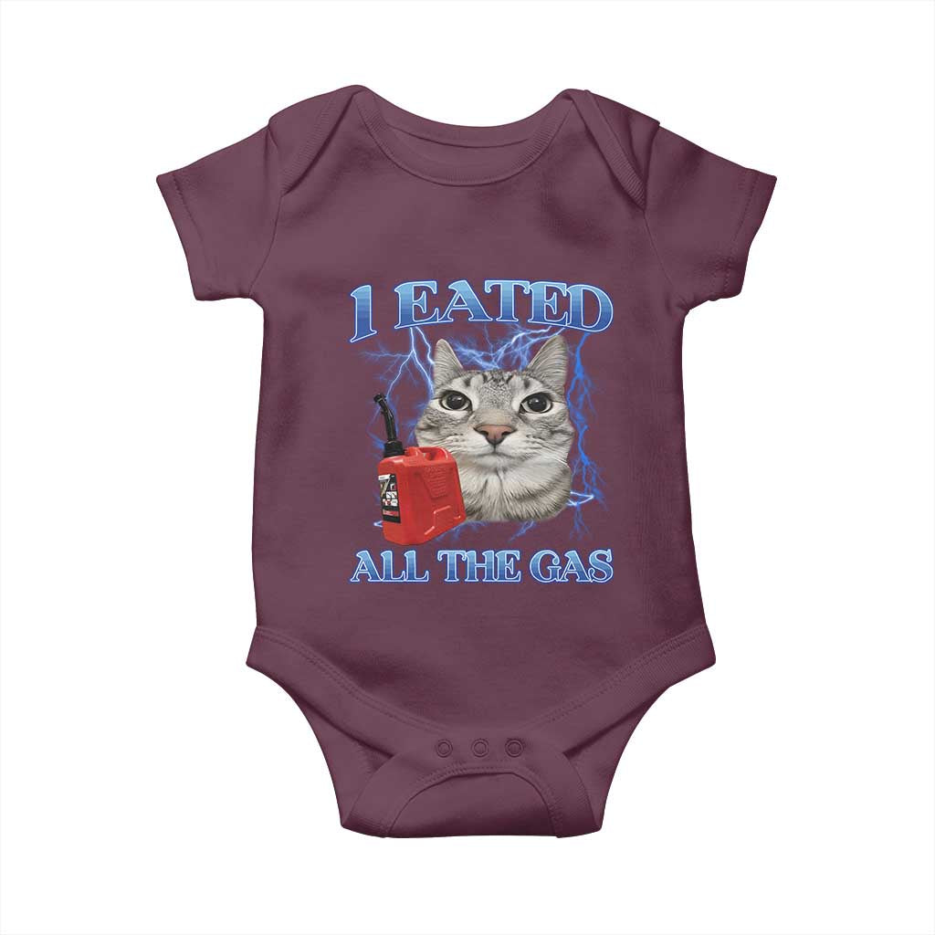 Sarcastic Cat Meme Baby Onesie I Eated All The Gas Gen Z Humor Bootleg - Wonder Print Shop