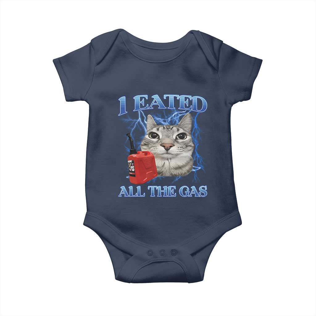 Sarcastic Cat Meme Baby Onesie I Eated All The Gas Gen Z Humor Bootleg - Wonder Print Shop