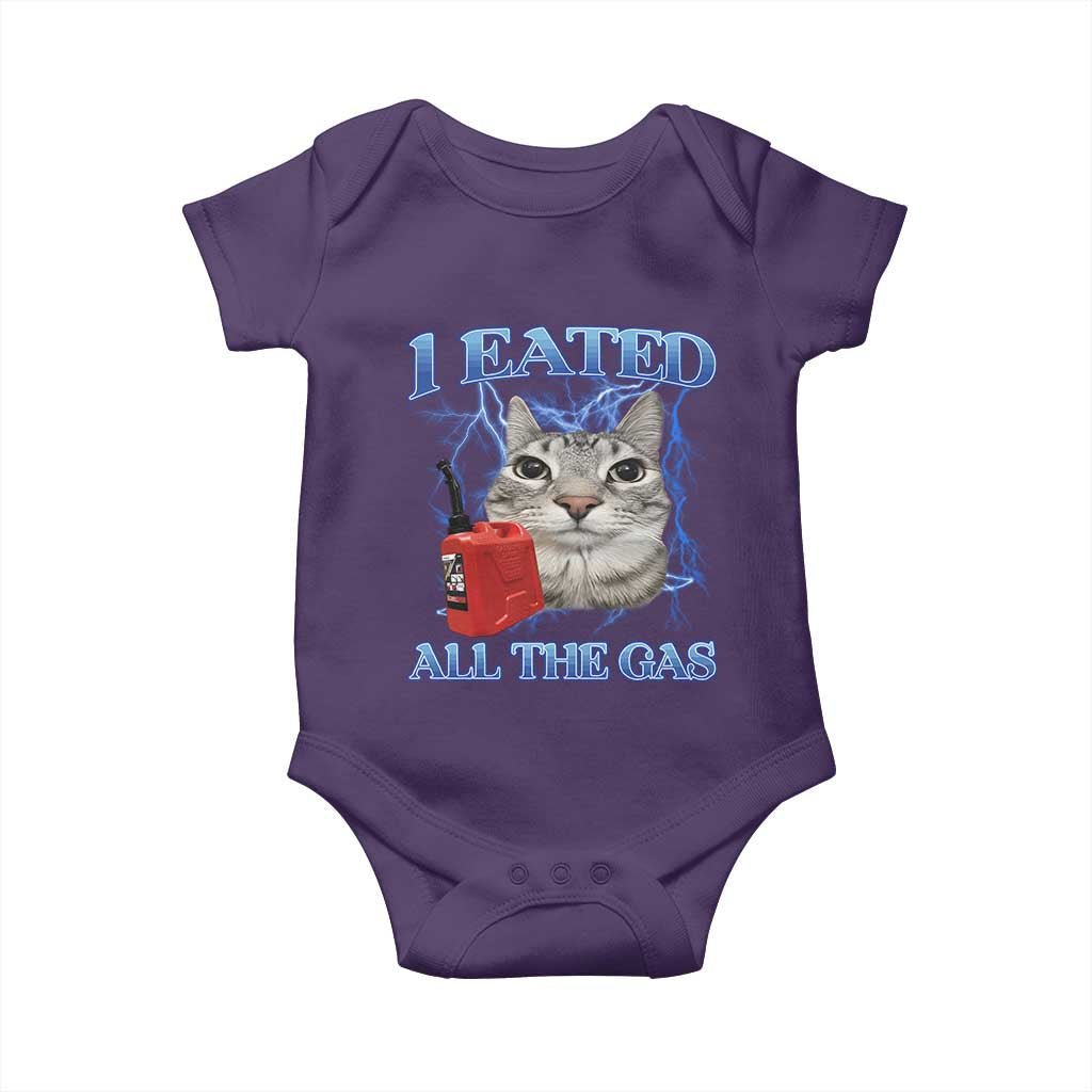 Sarcastic Cat Meme Baby Onesie I Eated All The Gas Gen Z Humor Bootleg - Wonder Print Shop