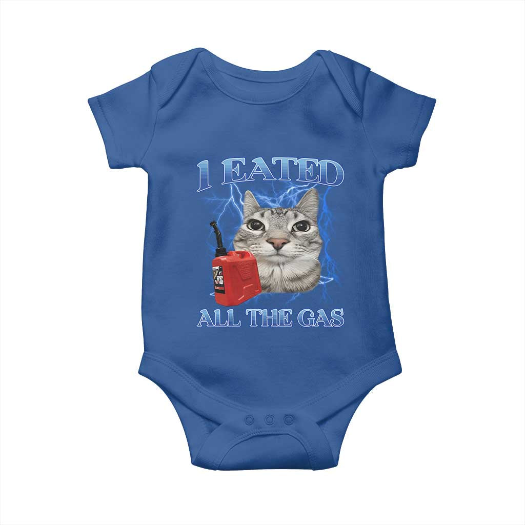 Sarcastic Cat Meme Baby Onesie I Eated All The Gas Gen Z Humor Bootleg - Wonder Print Shop