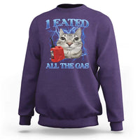 Sarcastic Cat Meme Sweatshirt I Eated All The Gas Gen Z Humor Bootleg - Wonder Print Shop