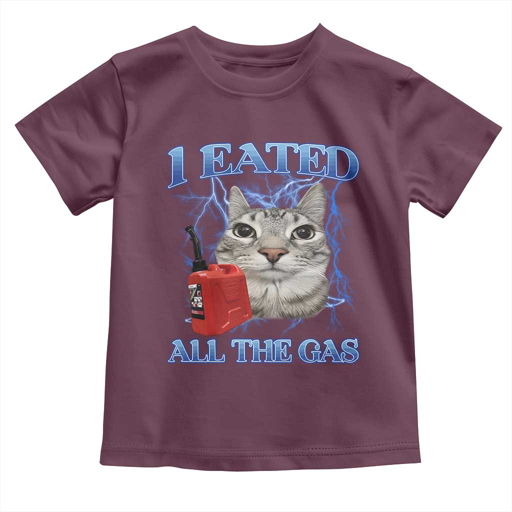 Sarcastic Cat Meme Toddler T Shirt I Eated All The Gas Gen Z Humor Bootleg - Wonder Print Shop