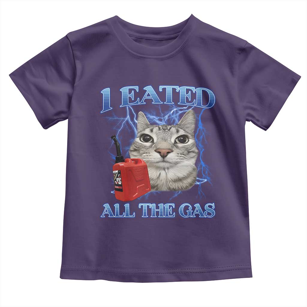 Sarcastic Cat Meme Toddler T Shirt I Eated All The Gas Gen Z Humor Bootleg - Wonder Print Shop