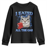 Sarcastic Cat Meme Youth Sweatshirt I Eated All The Gas Gen Z Humor Bootleg - Wonder Print Shop