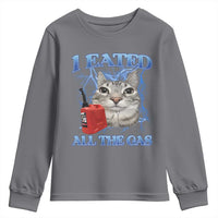 Sarcastic Cat Meme Youth Sweatshirt I Eated All The Gas Gen Z Humor Bootleg - Wonder Print Shop