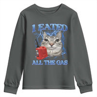 Sarcastic Cat Meme Youth Sweatshirt I Eated All The Gas Gen Z Humor Bootleg - Wonder Print Shop