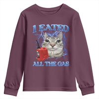 Sarcastic Cat Meme Youth Sweatshirt I Eated All The Gas Gen Z Humor Bootleg - Wonder Print Shop