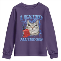 Sarcastic Cat Meme Youth Sweatshirt I Eated All The Gas Gen Z Humor Bootleg - Wonder Print Shop