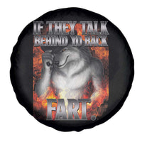 Funny Alpha Wolf Spare Tire Cover Meme If They Talk Behind Your Back Fart Bootleg - Wonder Print Shop