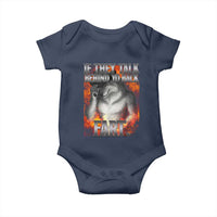 Funny Alpha Wolf Baby Onesie Meme If They Talk Behind Your Back Fart Bootleg - Wonder Print Shop
