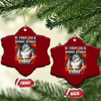Funny Alpha Wolf Ceramic Ornament Meme If They Talk Behind Your Back Fart Bootleg - Wonder Print Shop