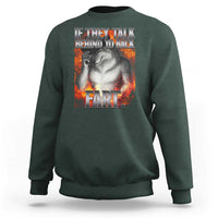 Funny Alpha Wolf Sweatshirt Meme If They Talk Behind Your Back Fart Bootleg - Wonder Print Shop