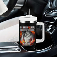 Funny Alpha Wolf Tumbler With Handle Meme If They Talk Behind Your Back Fart Bootleg - Wonder Print Shop