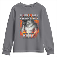 Funny Alpha Wolf Youth Sweatshirt Meme If They Talk Behind Your Back Fart Bootleg - Wonder Print Shop