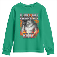 Funny Alpha Wolf Youth Sweatshirt Meme If They Talk Behind Your Back Fart Bootleg - Wonder Print Shop