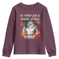 Funny Alpha Wolf Youth Sweatshirt Meme If They Talk Behind Your Back Fart Bootleg - Wonder Print Shop