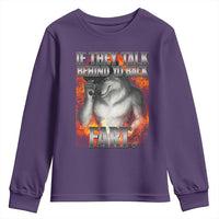 Funny Alpha Wolf Youth Sweatshirt Meme If They Talk Behind Your Back Fart Bootleg - Wonder Print Shop