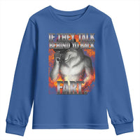 Funny Alpha Wolf Youth Sweatshirt Meme If They Talk Behind Your Back Fart Bootleg - Wonder Print Shop