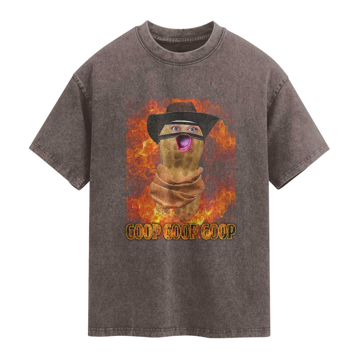 Peanut Goop Meme Washed Cotton T-Shirt Funny Bungulator