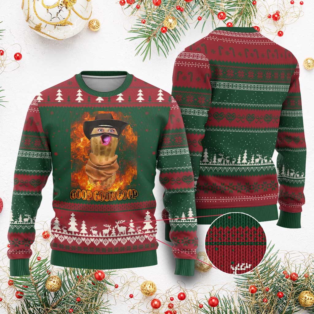 Peanut Goop Meme Ugly Christmas Sweater Funny Bungulator - Wonder Print Shop